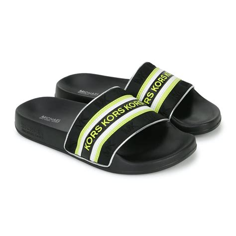 michael kors ladies sliders|Michael Kors flip flops women's.